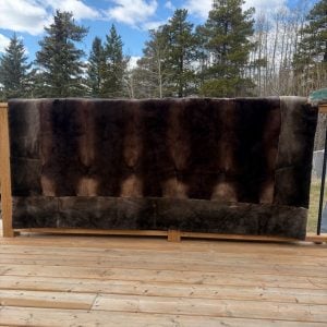 Fur Blanket - Otter with Sheared Beaver (large)