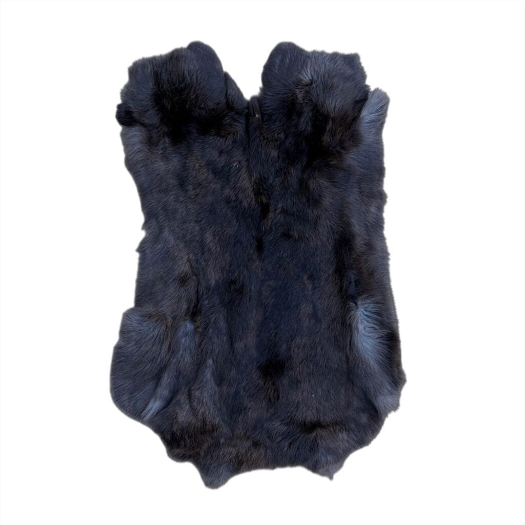 Rabbit Fur:  #1 Quality / Large / Black (Natural)