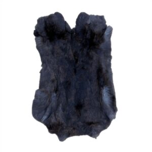 Rabbit Fur:  #1 Quality / Large / Black (Natural)
